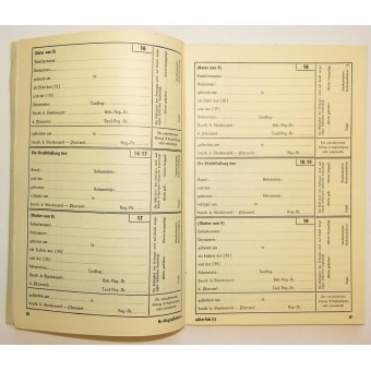 Ahnenpaß, passeport dascendance vierge, 3e numéro Reich. Espenlaub militaria